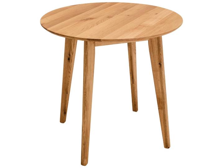 Cantus Esstisch, Eiche, Holz, Wildeiche, massiv, rund, konisch, 80x76x80 cm, Esszimmer, Tische, Esstische, Esstische rund