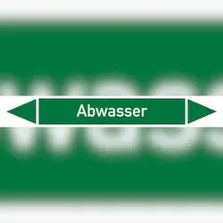 Rohrleitungskennzeichnung, Abwasser - 270x37 mm Folie selbstklebend