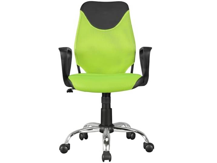 AMSTYLE Kinder-Schreibtischstuhl Terni Schwarz Limette, ab 6 Jahren Kinderdrehstuhl ergonomisch mit Lehne, Jugendstuhl höhenverstellbar, Kinderbürostuhl für Schule und Hausaufgaben