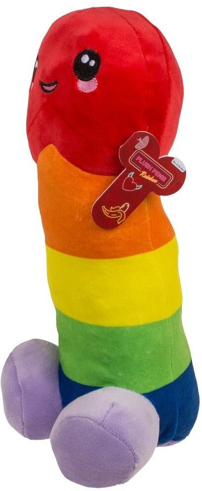 Generique Pénis en peluche arc-en-ciel doux et coloré