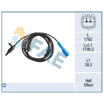 FAE Sensor, Raddrehzahl 78516 für Citroën