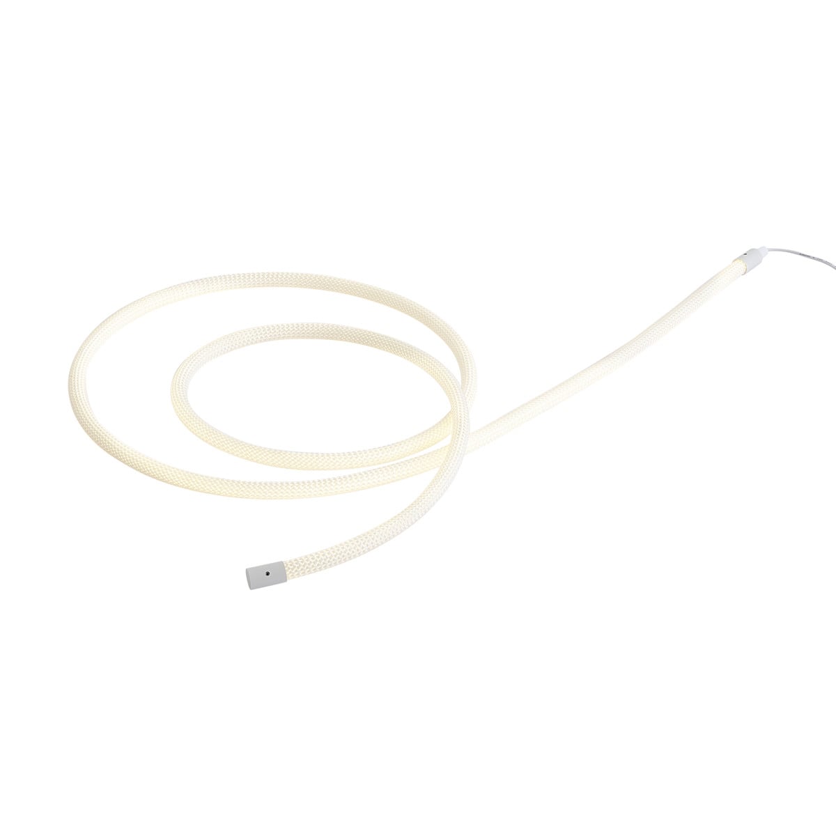 Qazqa Lichtsnoer Wit met Stekker, 3m, Dimbaar LED, IP44, Textiel