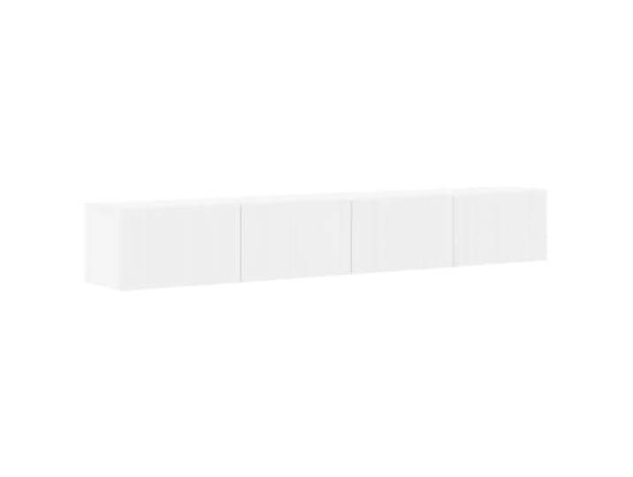 Moderne TV-Möbel mit minimalistischen Regalen 98 x 31 x 29,5 cm, aus Holz, weiß, 2 Stück, 02_0054918