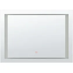BADSPIEGEL mit LED-Beleuchtung rechteckig 80/60 cm Eyre