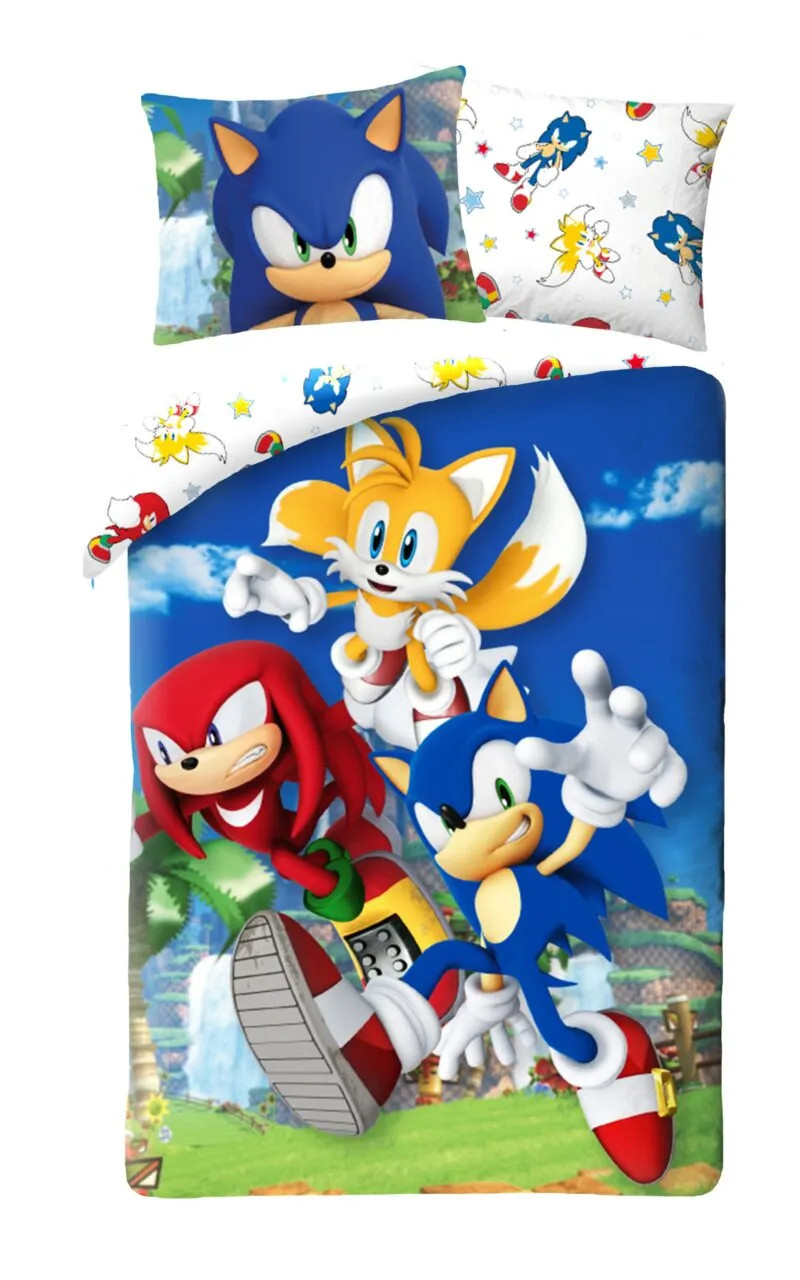 Sonic dekbedovertrek voor volwassenen - 140 x 200 cm