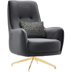 Sessel Aile in Schwarz/Goldfarben