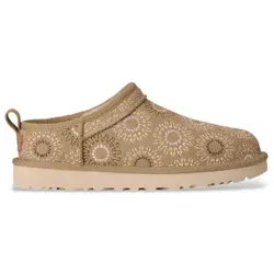 UGG für Damen. 1178192 Klassische Micro Sun Stitch Lederstiefeletten hellbraun (36), Wohnung, Keine, Lässig