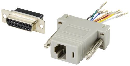 TRU COMPONENTS D-SUB Adapter D-SUB-Buchse 15pol. - RJ45-Buchse 1St.