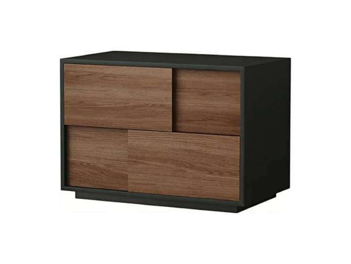 Zimmer Nachttisch mit 2 Schubladen, asymmetrisch versetzter Platte Bodensockel for Schlafzimmer(Multi-colored,Klein)