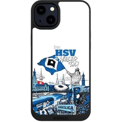 Nivocase Handyhülle für Apple iPhone 14 Plus Hülle NIVOpure Case Schwarz Aufstieg Hamburger SV Offizielles (Apple iPhone 14 Plus), Smartphone Hülle, Schwarz