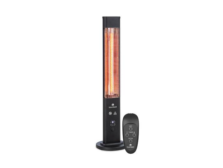 Klarstein Chauffage Electrique À Infrarouge\, Chauffage De Jardin De 1200w\, Chauffage Exterieur Terrasse Ip65\, Protectélécommande\, Chauffage D'Appoint Sans Co2ion Basculement\, T