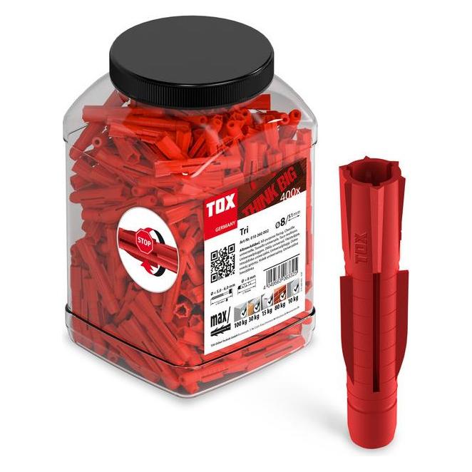 Tox Big Pack Allzweckdübel Tri 8/51 (400 Stk.) (010260002)