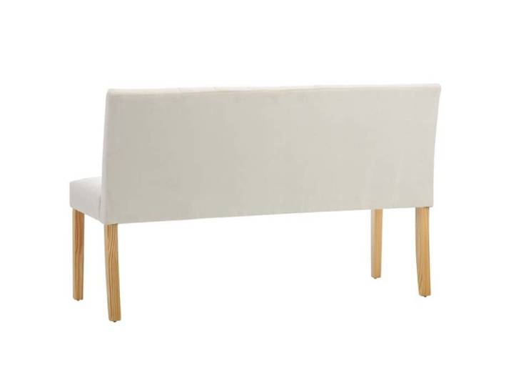 Black Friday  Banc salon - JILL - Banquette/Coffre - 140 cm - Crème Velours BB67