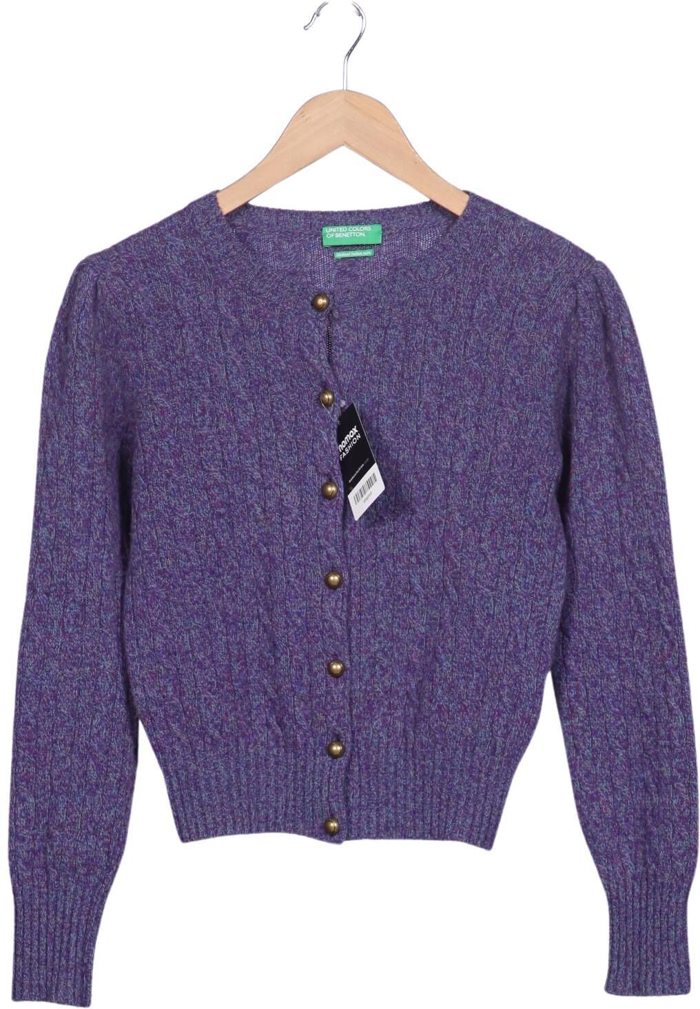 United Colors OF Benetton Damen Strickjacke, Lila, Gr. XS, Schurwolle - Second Hand