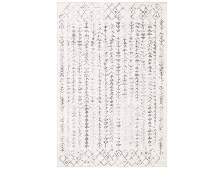 Tapis bohémien en polypropylène blanc/gris, 122 x 183 cm