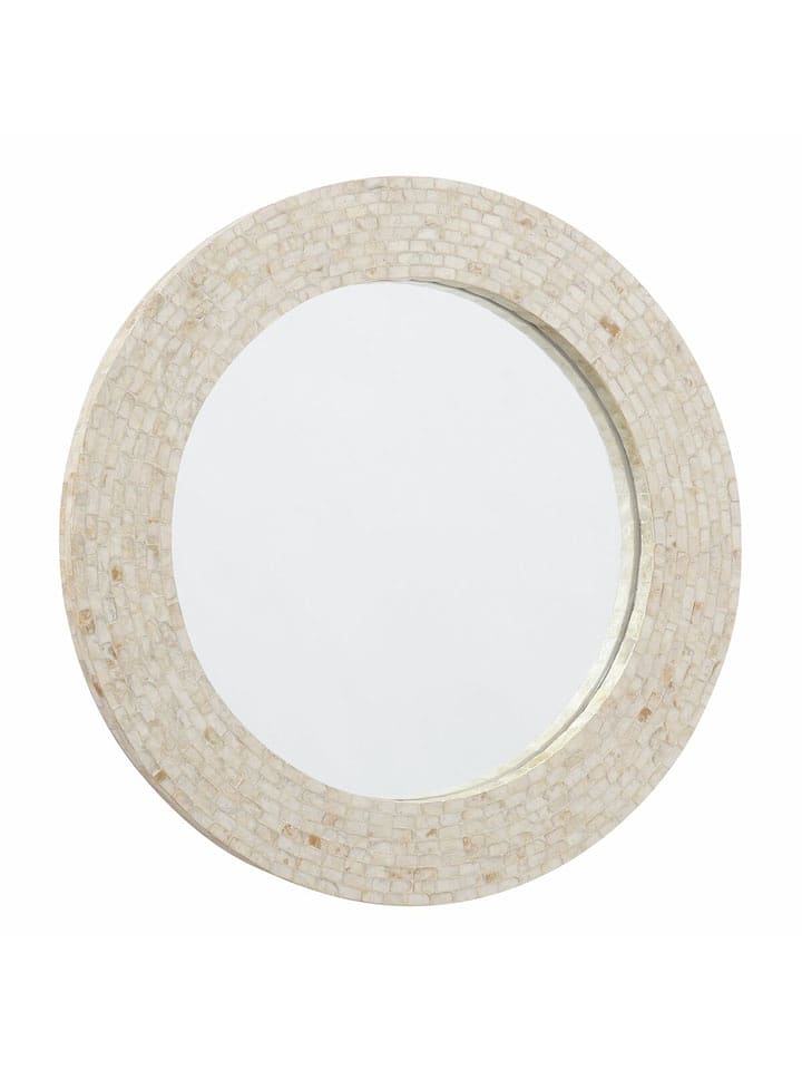 Boltze Wandspiegel "Capi" in Beige - Ø 30 cm - onesize