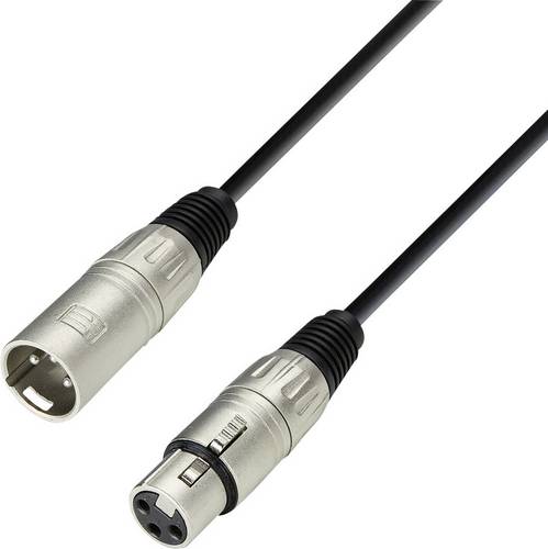 Adam Hall K3MMF0100 XLR Verbindungskabel [1x XLR-Buchse - 1x XLR-Stecker] 1.00m Schwarz