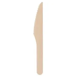 Ekoe Plastic Free Solutions Ekoe Ökologisches Einweg-Holzmesser 16,5 cm 1000 Stk