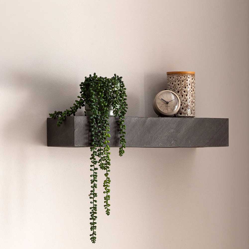 Pharao24.de Wand Regal Wandboard in Steinoptik beschichtet - Anthrazit