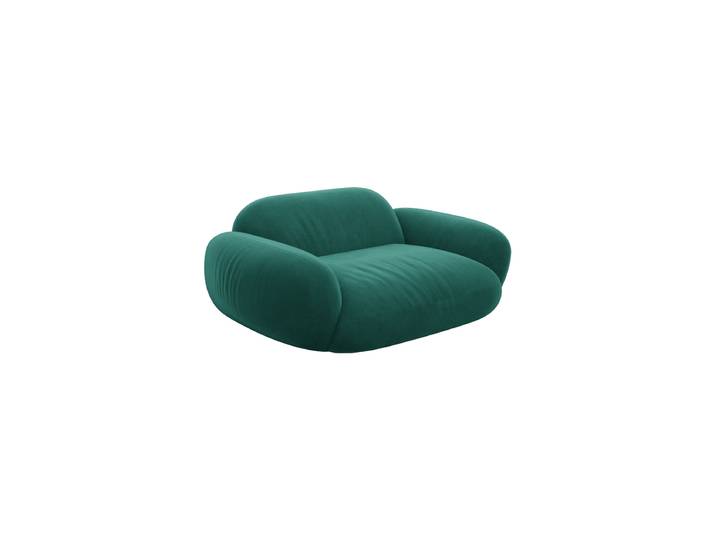 Design Loungesessel „Ponsa“ mit Samtbezug Samtbezug Grün BLOOMINGLOFT Collection