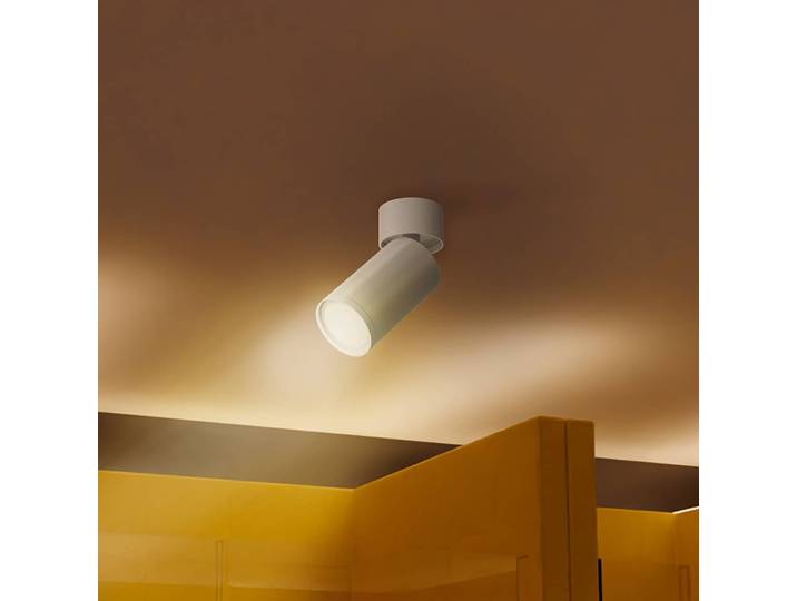 Plafonnier Focus S - Type D Ø 5cm Blanc Aluminium GU10