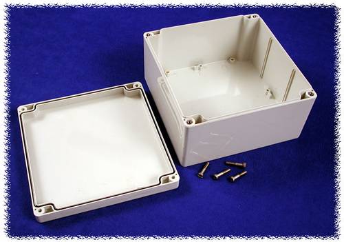 Hammond Electronics 1554S2GY Universal-Gehäuse 160 x 160 x 90 Polycarbonat Grau 1St.