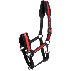 Kieffer - Supreme Nylon-Halfter für Pferde - schwarz/rot - Vollblut