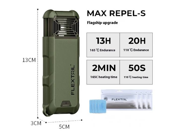 D'avant tail MAX RETEL S-Répulsif anti-moustiques électrique, portable, sans fil, bobine, extérieur, camping, pêche, Monténégro de moustiques
