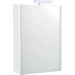 Spiegelschrank Akira mit LED-Beleuchtung, 1 Türe, weiß Hochglanz, 515x700x155mm