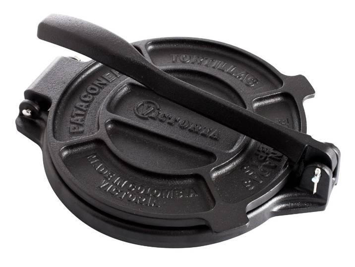 Victoria Tortillapers 16,5 cm gietijzer zwart Zwart