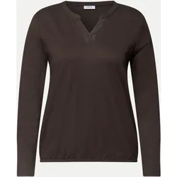 Shirt im Tunika-Look Braun S
