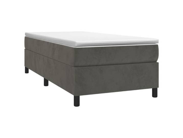 BESTLIFE Sommier à lattes de lit et matelas Gris foncé 90x190 cm Velours avec manuel de montage（73435042）VIDAXL