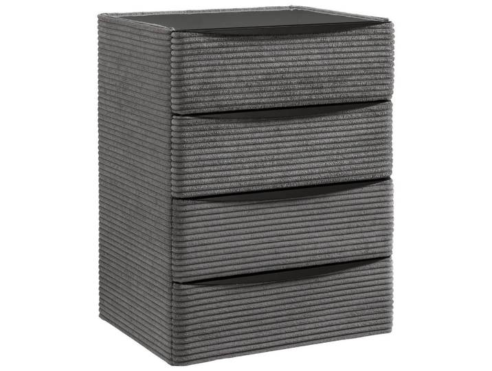 Beldomo - Sleep Nachtschrank, Anthrazit, Dunkelgrau, Kunststoff, 4 Schublade(n) Schubladen, 47x62x40 cm, Goldenes M, Made in EU, Typenauswahl, Schlafzimmer, Nachttische