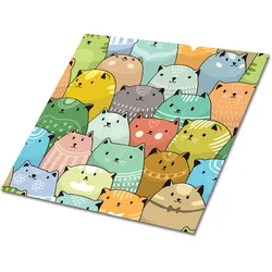 FLIESENAUFKLEBER 9 Stück 30x30 cm selbstklebend Bunte Katzen