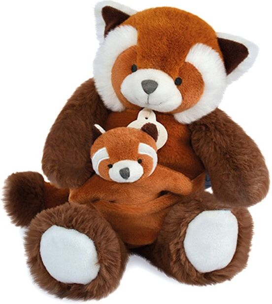 UNICEF Peluche Panda roux avec bébé 25 cm - Doudou et Compagnie