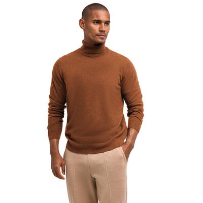 Strickpullover FALKE "Pure Lambswool", Herren, Gr. XL, tawny (5124), Pullover Strickpullover