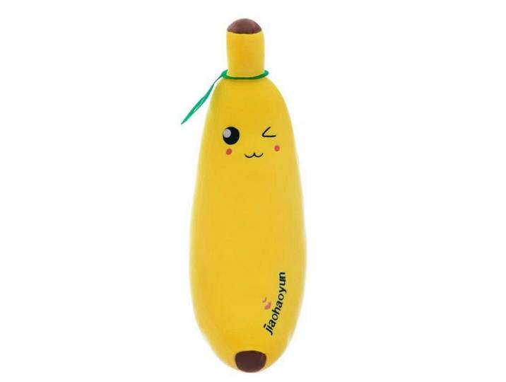 Plüschkissen Banane 35 cm, Gelb, 10x40 cm, Spielzeug, Kuscheltiere
