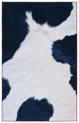 SAFAVIEH Faux Hide Machine Washable Slip Resistant Daphna Rustic Cow Print Rug