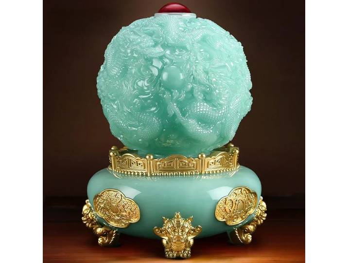 Feng Shui attirer la richesse Dragon neuf tours Qiankun trépied ornements maison salon magasin ouverture décor