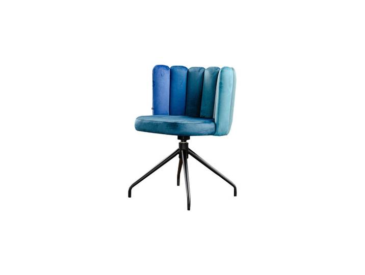 Kawola Esszimmerstuhl Jada Blau Velvet Drehbar (360°) (1er-Set), Kunststoff, 58x79x55 cm, Esszimmer, Stuhl