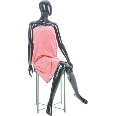 Sarong DONE. "Kuuma, ideal für Sauna & Spa", rosa (blossom), L:80cm, Veloursfrottier, Hausmäntel, Sarong, mit Klettverschluss und Reißverschluss-Tasche
