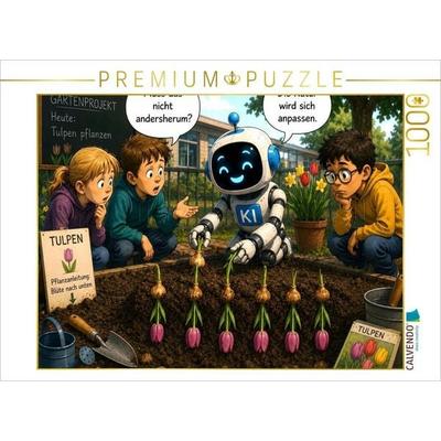 CALVENDO Puzzle Bald wachsen Tulpen - wir sehen sie aber nicht | 1000 Teile Lege-Größe 64 × 48 cm Foto-Puzzle für glückliche Stunden