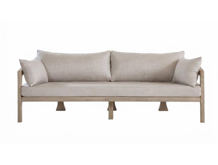 Xlmoebel Sofa Beiges Polstersofa Designer Holzgestell Exklusive Gartencouchen