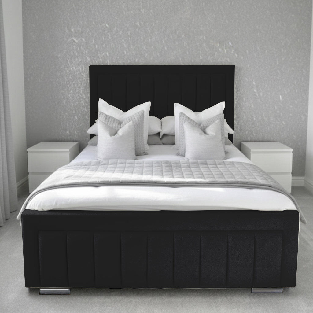 Canora Grey Abianna Upholstered Bed Black Single (3')