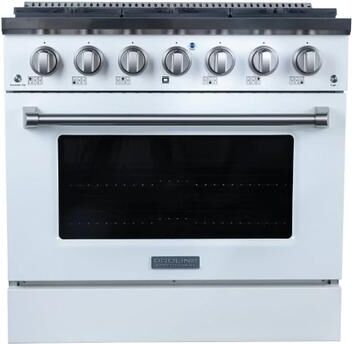 Proline Range Hoods Proline PLSR 36 in. Gas & Dual Fuel Range — Stainless Steel, Matte Black, Glossy White Gas / Glossy White