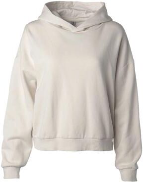 Independent Trading Co. PRM2600 Women's California Wave Wash Sunday Hooded Sweatshirt in Bone size Small   Cotton/Polyester Blend