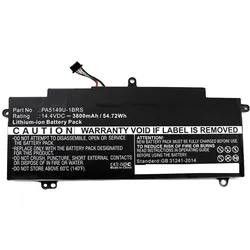 CoreParts Laptop-Batterie Lithium-Ionen 3800 mAh 54.7 Wh (3800 mAh), Notebook Akku, Schwarz