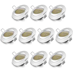 Brandson, Einbauleuchte, 10x LED Deckenspot, schwenkbar, Warmweiss 3000K, Einbaustrahler 5W, Einbauleuchte, Einbauspot, 10er (Aluminium, Druckguss)