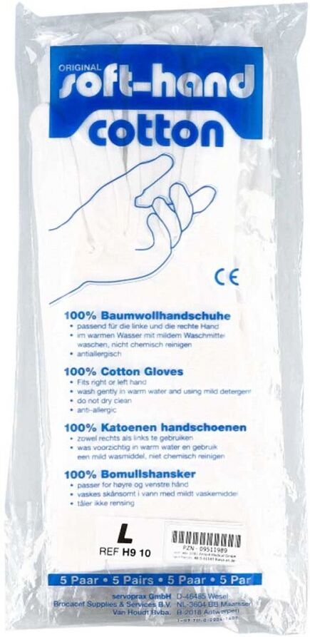 Baumwollhandschuhe Größe l