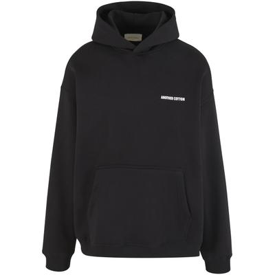 Kapuzensweatshirt ANOTHER COTTON LAB "Another Cotton Lab", Herren, Gr. S, schwarz, 100% Baumwolle, bedruckt, Rundhals, Sweatshirts